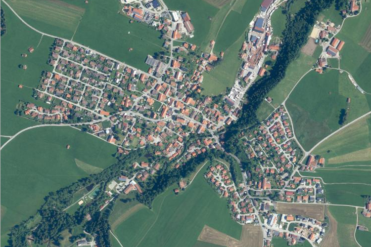 Luftbild der Gemeinde Görisried